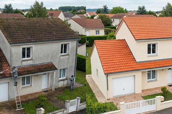 Nettoyage et démoussage de toiture